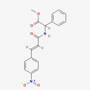 molecular formula C18H16N2O5 B7566917 methyl 2-[[(E)-3-(4-nitrophenyl)prop-2-enoyl]amino]-2-phenylacetate 