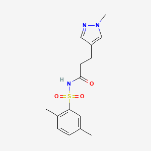 N-(2,5-dimethylphenyl)sulfonyl-3-(1-methylpyrazol-4-yl)propanamide