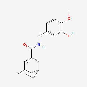 molecular formula C19H25NO3 B7566951 N-[(3-hydroxy-4-methoxyphenyl)methyl]adamantane-1-carboxamide 