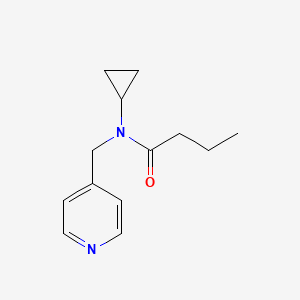molecular formula C13H18N2O B7566966 N-cyclopropyl-N-(pyridin-4-ylmethyl)butanamide 