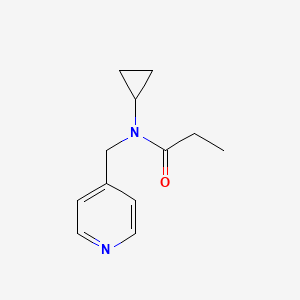 molecular formula C12H16N2O B7566986 N-cyclopropyl-N-(pyridin-4-ylmethyl)propanamide 