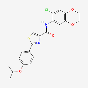 N-(6-chloro-2,3-dihydro-1,4-benzodioxin-7-yl)-2-(4-propan-2-yloxyphenyl)-1,3-thiazole-4-carboxamide