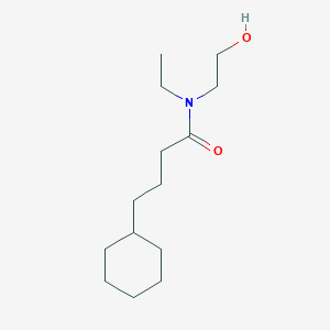 molecular formula C14H27NO2 B7567056 4-cyclohexyl-N-ethyl-N-(2-hydroxyethyl)butanamide 