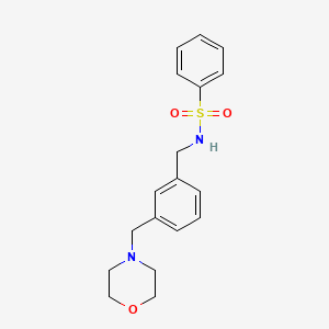 N-[[3-(morpholin-4-ylmethyl)phenyl]methyl]benzenesulfonamide