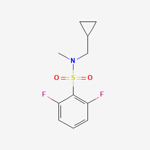 molecular formula C11H13F2NO2S B7567074 N-(cyclopropylmethyl)-2,6-difluoro-N-methylbenzenesulfonamide 
