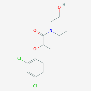 molecular formula C13H17Cl2NO3 B7567076 2-(2,4-dichlorophenoxy)-N-ethyl-N-(2-hydroxyethyl)propanamide 