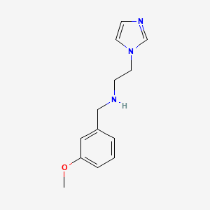 molecular formula C13H17N3O B7567093 2-imidazol-1-yl-N-[(3-methoxyphenyl)methyl]ethanamine 