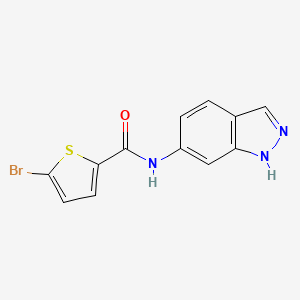 molecular formula C12H8BrN3OS B7567108 5-bromo-N-(1H-indazol-6-yl)thiophene-2-carboxamide 