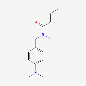 molecular formula C14H22N2O B7567123 N-[[4-(dimethylamino)phenyl]methyl]-N-methylbutanamide 