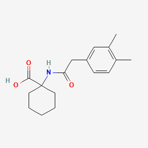 molecular formula C17H23NO3 B7567177 1-[[2-(3,4-Dimethylphenyl)acetyl]amino]cyclohexane-1-carboxylic acid 