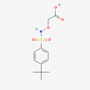 molecular formula C12H17NO5S B7567184 2-[(4-Tert-butylphenyl)sulfonylamino]oxyacetic acid 