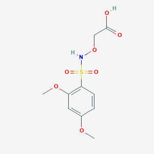 molecular formula C10H13NO7S B7567221 2-[(2,4-Dimethoxyphenyl)sulfonylamino]oxyacetic acid 