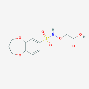 2-(3,4-dihydro-2H-1,5-benzodioxepin-7-ylsulfonylamino)oxyacetic acid