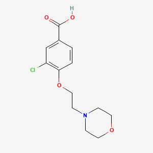 molecular formula C13H16ClNO4 B7567240 3-Chloro-4-(2-morpholin-4-ylethoxy)benzoic acid 