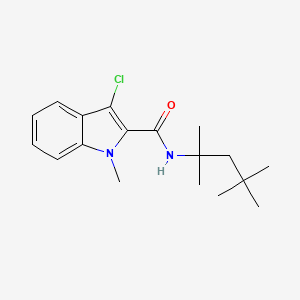 molecular formula C18H25ClN2O B7567242 3-chloro-1-methyl-N-(2,4,4-trimethylpentan-2-yl)indole-2-carboxamide 