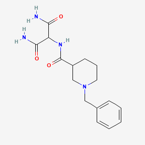 molecular formula C16H22N4O3 B7567248 2-[(1-Benzylpiperidine-3-carbonyl)amino]propanediamide 