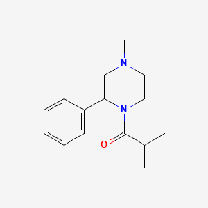 molecular formula C15H22N2O B7567270 2-Methyl-1-(4-methyl-2-phenylpiperazin-1-yl)propan-1-one 