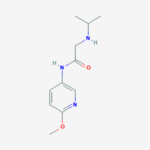 molecular formula C11H17N3O2 B7567289 N-(6-methoxypyridin-3-yl)-2-(propan-2-ylamino)acetamide 