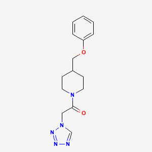 molecular formula C15H19N5O2 B7567292 1-[4-(Phenoxymethyl)piperidin-1-yl]-2-(tetrazol-1-yl)ethanone 