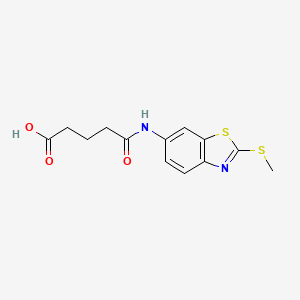 molecular formula C13H14N2O3S2 B7567296 5-[(2-Methylsulfanyl-1,3-benzothiazol-6-yl)amino]-5-oxopentanoic acid 