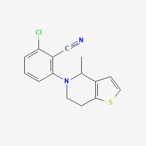 2-chloro-6-(4-methyl-6,7-dihydro-4H-thieno[3,2-c]pyridin-5-yl)benzonitrile