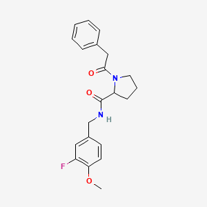 N-[(3-fluoro-4-methoxyphenyl)methyl]-1-(2-phenylacetyl)pyrrolidine-2-carboxamide