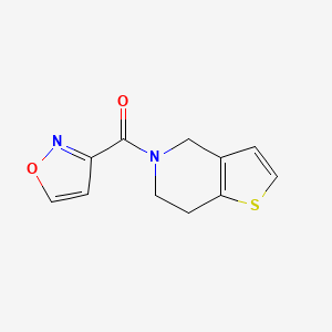 molecular formula C11H10N2O2S B7567328 6,7-dihydro-4H-thieno[3,2-c]pyridin-5-yl(1,2-oxazol-3-yl)methanone 