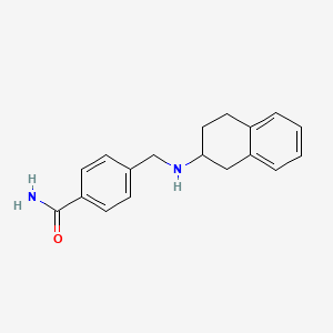 molecular formula C18H20N2O B7567338 4-[(1,2,3,4-Tetrahydronaphthalen-2-ylamino)methyl]benzamide 