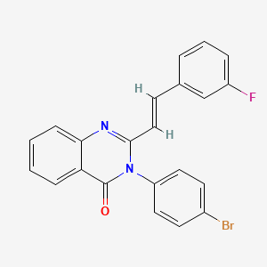 molecular formula C22H14BrFN2O B7567350 3-(4-bromophenyl)-2-[(E)-2-(3-fluorophenyl)vinyl]quinazolin-4(3H)-one 
