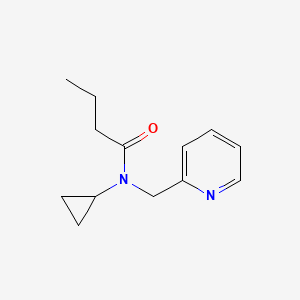 molecular formula C13H18N2O B7567389 N-cyclopropyl-N-(pyridin-2-ylmethyl)butanamide 