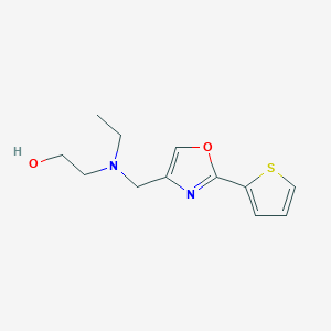 2-[Ethyl-[(2-thiophen-2-yl-1,3-oxazol-4-yl)methyl]amino]ethanol