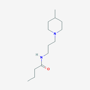 molecular formula C13H26N2O B7567413 N-[3-(4-methylpiperidin-1-yl)propyl]butanamide 