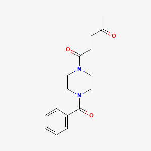 molecular formula C16H20N2O3 B7567424 1-(4-Benzoylpiperazin-1-yl)pentane-1,4-dione 