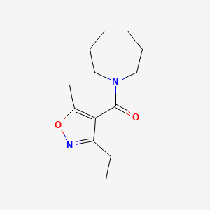 molecular formula C13H20N2O2 B7567442 Azepan-1-yl-(3-ethyl-5-methyl-1,2-oxazol-4-yl)methanone 