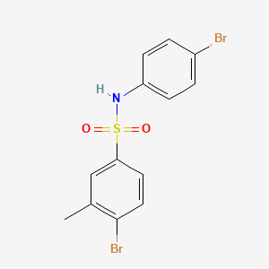 molecular formula C13H11Br2NO2S B7567450 4-bromo-N-(4-bromophenyl)-3-methylbenzene-1-sulfonamide 