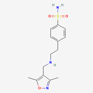 4-[2-[(3,5-Dimethyl-1,2-oxazol-4-yl)methylamino]ethyl]benzenesulfonamide