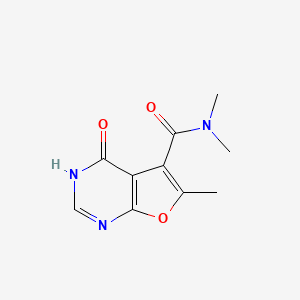 molecular formula C10H11N3O3 B7567476 N,N,6-trimethyl-4-oxo-3H-furo[2,3-d]pyrimidine-5-carboxamide 