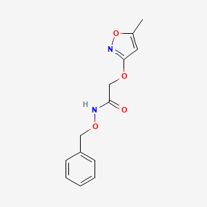 molecular formula C13H14N2O4 B7567492 2-[(5-methyl-1,2-oxazol-3-yl)oxy]-N-phenylmethoxyacetamide 