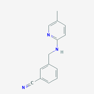 3-[[(5-Methylpyridin-2-yl)amino]methyl]benzonitrile