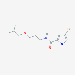 molecular formula C13H21BrN2O2 B7567530 4-bromo-1-methyl-N-[3-(2-methylpropoxy)propyl]pyrrole-2-carboxamide 