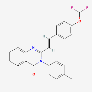 2-{(E)-2-[4-(difluoromethoxy)phenyl]vinyl}-3-(4-methylphenyl)quinazolin-4(3H)-one