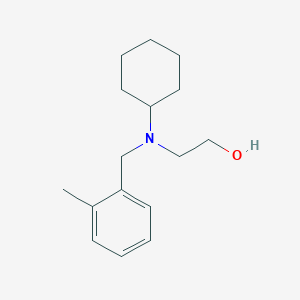 molecular formula C16H25NO B7567541 2-[Cyclohexyl-[(2-methylphenyl)methyl]amino]ethanol 