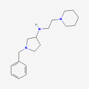 molecular formula C18H29N3 B7567543 1-benzyl-N-(2-piperidin-1-ylethyl)pyrrolidin-3-amine 