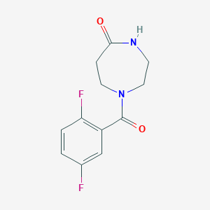 molecular formula C12H12F2N2O2 B7567552 1-(2,5-Difluorobenzoyl)-1,4-diazepan-5-one 
