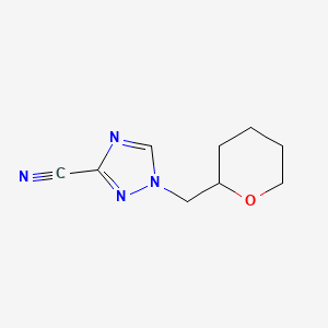 molecular formula C9H12N4O B7567567 1-(Oxan-2-ylmethyl)-1,2,4-triazole-3-carbonitrile 