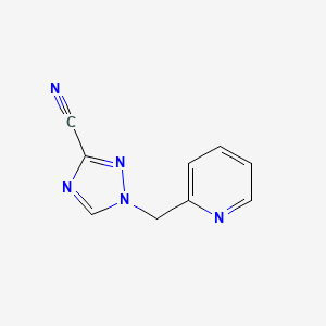 molecular formula C9H7N5 B7567569 1-(Pyridin-2-ylmethyl)-1,2,4-triazole-3-carbonitrile 