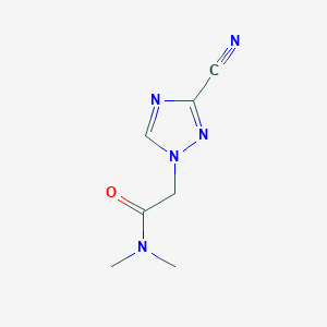 molecular formula C7H9N5O B7567571 2-(3-cyano-1,2,4-triazol-1-yl)-N,N-dimethylacetamide 