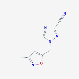 1-[(3-Methyl-1,2-oxazol-5-yl)methyl]-1,2,4-triazole-3-carbonitrile