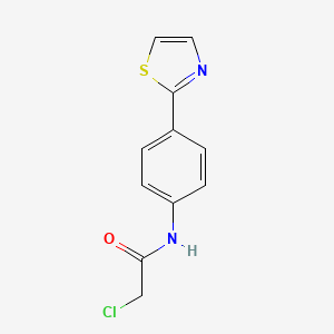 2-chloro-N-[4-(1,3-thiazol-2-yl)phenyl]acetamide