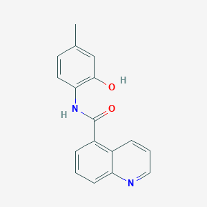 molecular formula C17H14N2O2 B7567599 N-(2-hydroxy-4-methylphenyl)quinoline-5-carboxamide 